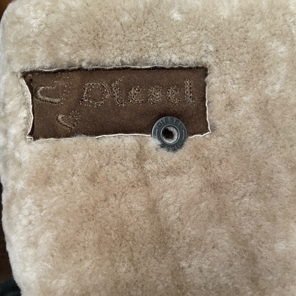 Authentic Diesel shearling coat shearling leather - Picture 3 of 7